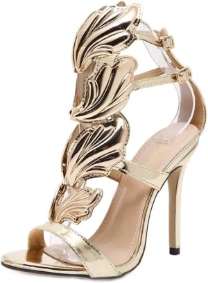 Women's Stilettos High Heel Sandals Gladiator Open Toe Ankle Strap Wedding Party Dress Heeled Sandal