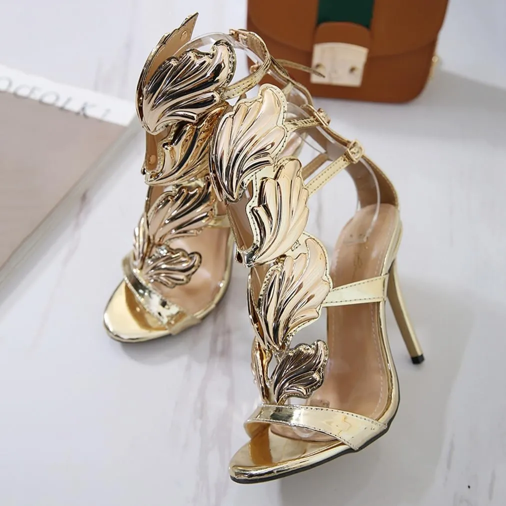 Women's Stilettos High Heel Sandals Gladiator Open Toe Ankle Strap Wedding Party Dress Heeled Sandal
