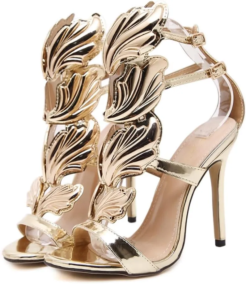 Women's Stilettos High Heel Sandals Gladiator Open Toe Ankle Strap Wedding Party Dress Heeled Sandal