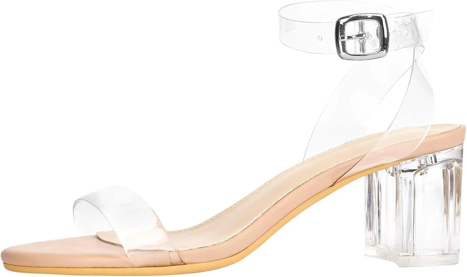 Women's Strappy Chunky Block Low Heeled Sandals 2 Inch Open Toe Ankle Strap High Heel Dress Sandals Daily Work Party Shoes