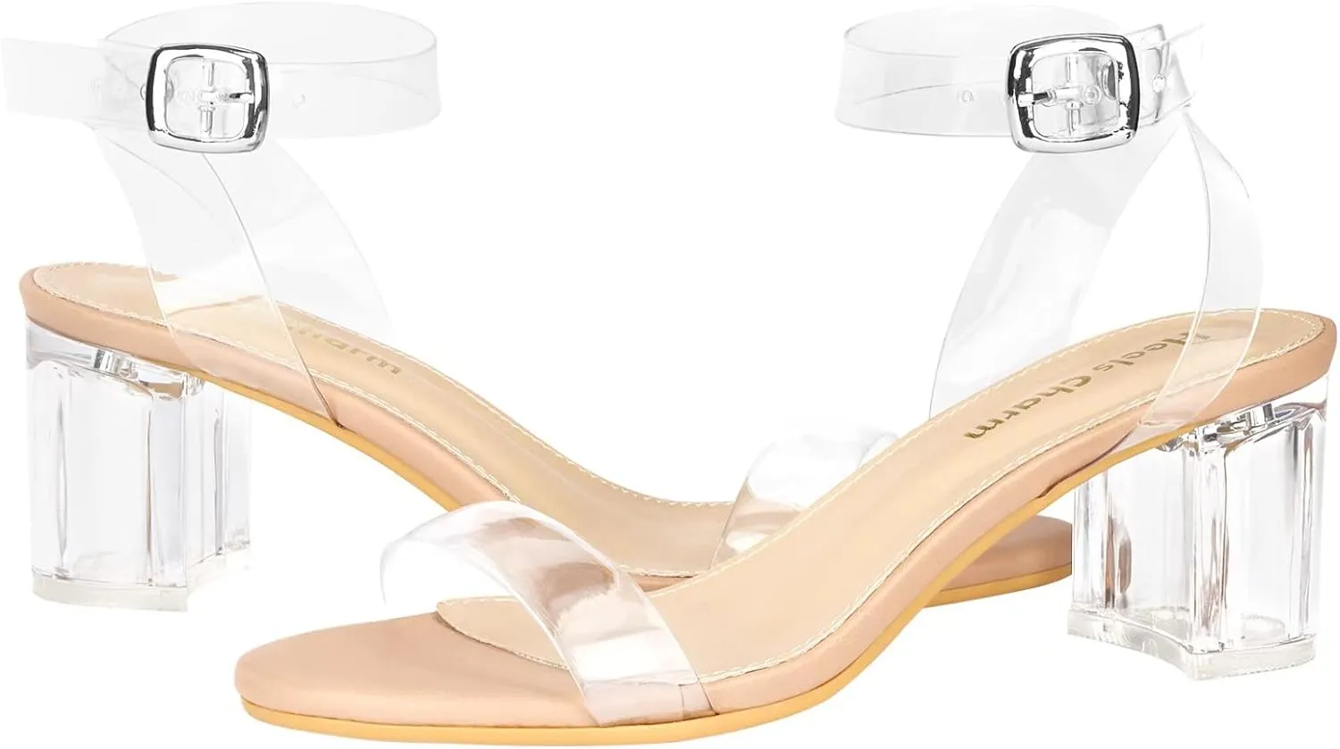 Women's Strappy Chunky Block Low Heeled Sandals 2 Inch Open Toe Ankle Strap High Heel Dress Sandals Daily Work Party Shoes