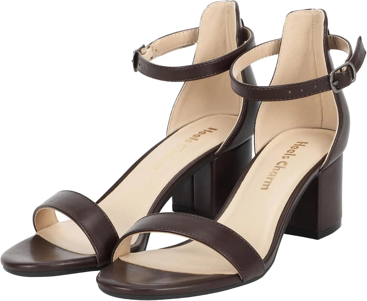Women's Strappy Chunky Block Low Heeled Sandals 2 Inch Open Toe Ankle Strap High Heel Dress Sandals Daily Work Party Shoes