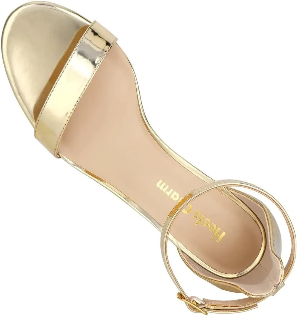 Women's Strappy Chunky Block Low Heeled Sandals 2 Inch Open Toe Ankle Strap High Heel Dress Sandals Daily Work Party Shoes