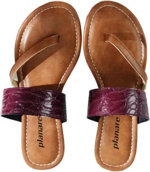 Women's Summer Stylish Flat Sandals Clip Toe Charming Flip Flops with Brown Wide Strap Beach Shoes for Summer Vacation Outdoor Daily Wear
