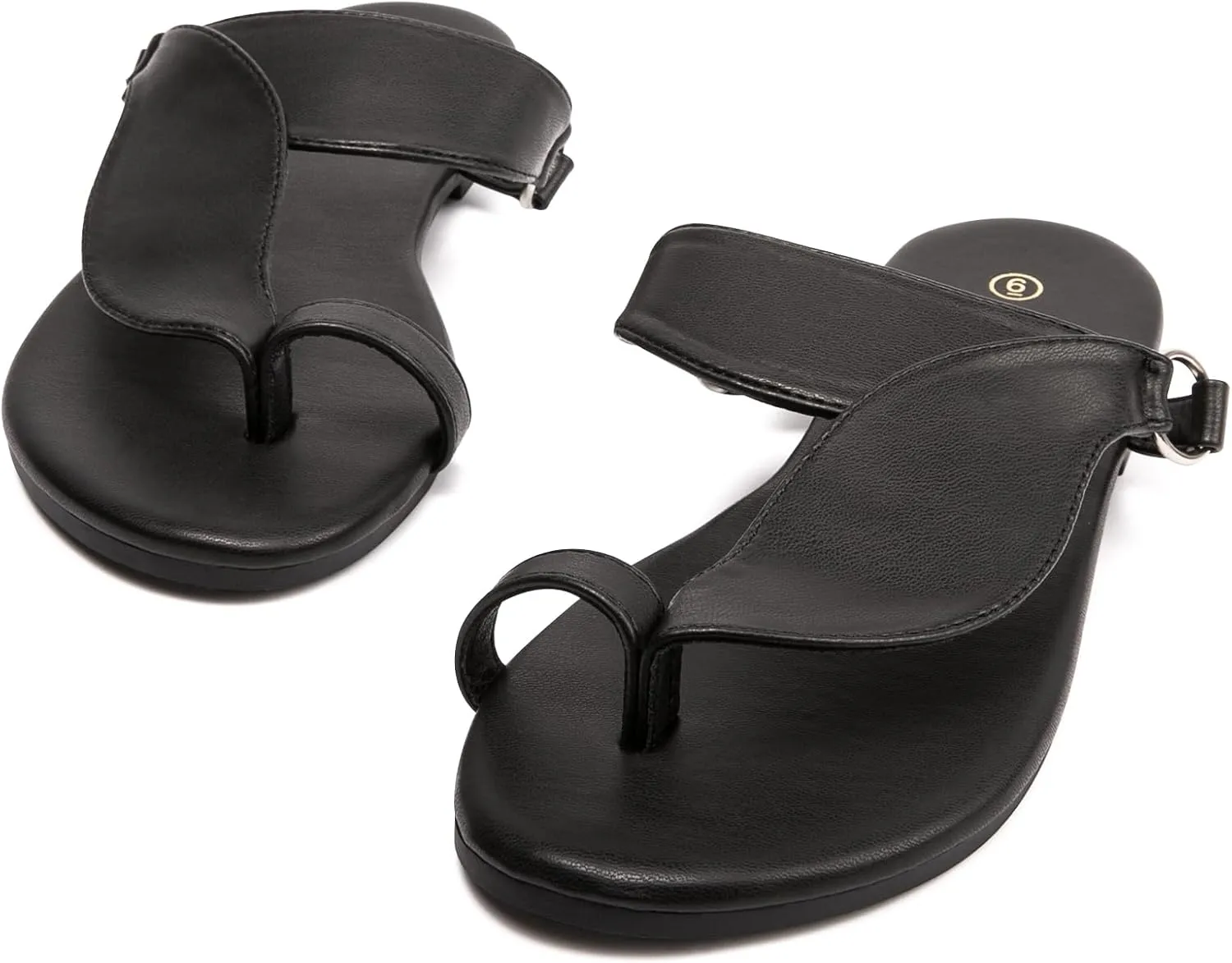 Women's Toe Loop Slide Sandals - Comfortable Slip-On Summer Flats, Lightweight and Stylish for Beach, Travel, and Daily Wear