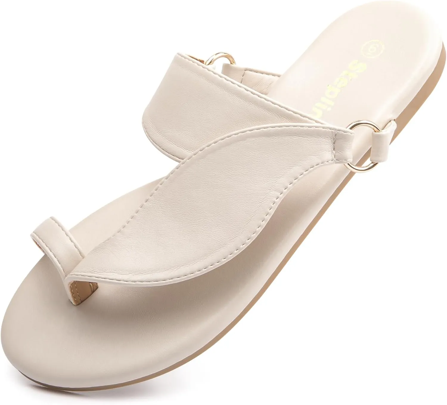 Women's Toe Loop Slide Sandals - Comfortable Slip-On Summer Flats, Lightweight and Stylish for Beach, Travel, and Daily Wear