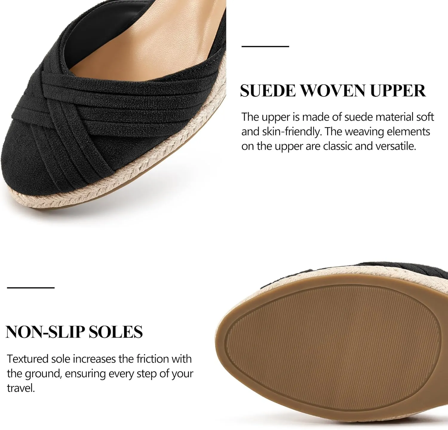 Womens Wedge Sandals Dressy: Ankle Strap Espadrille Wedges for Women - Casual Closed Toe Wedding Shoes