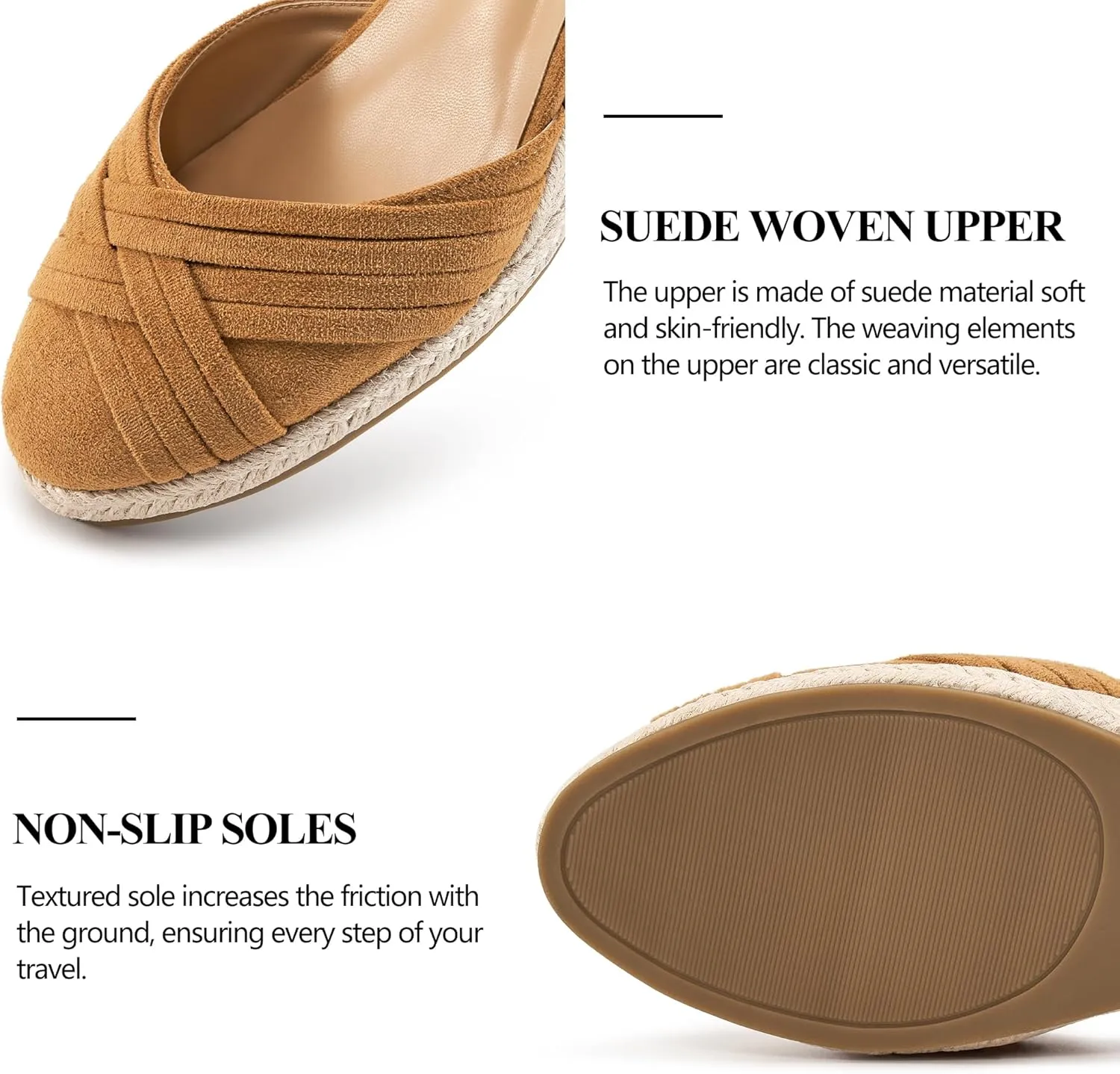 Womens Wedge Sandals Dressy: Ankle Strap Espadrille Wedges for Women - Casual Closed Toe Wedding Shoes