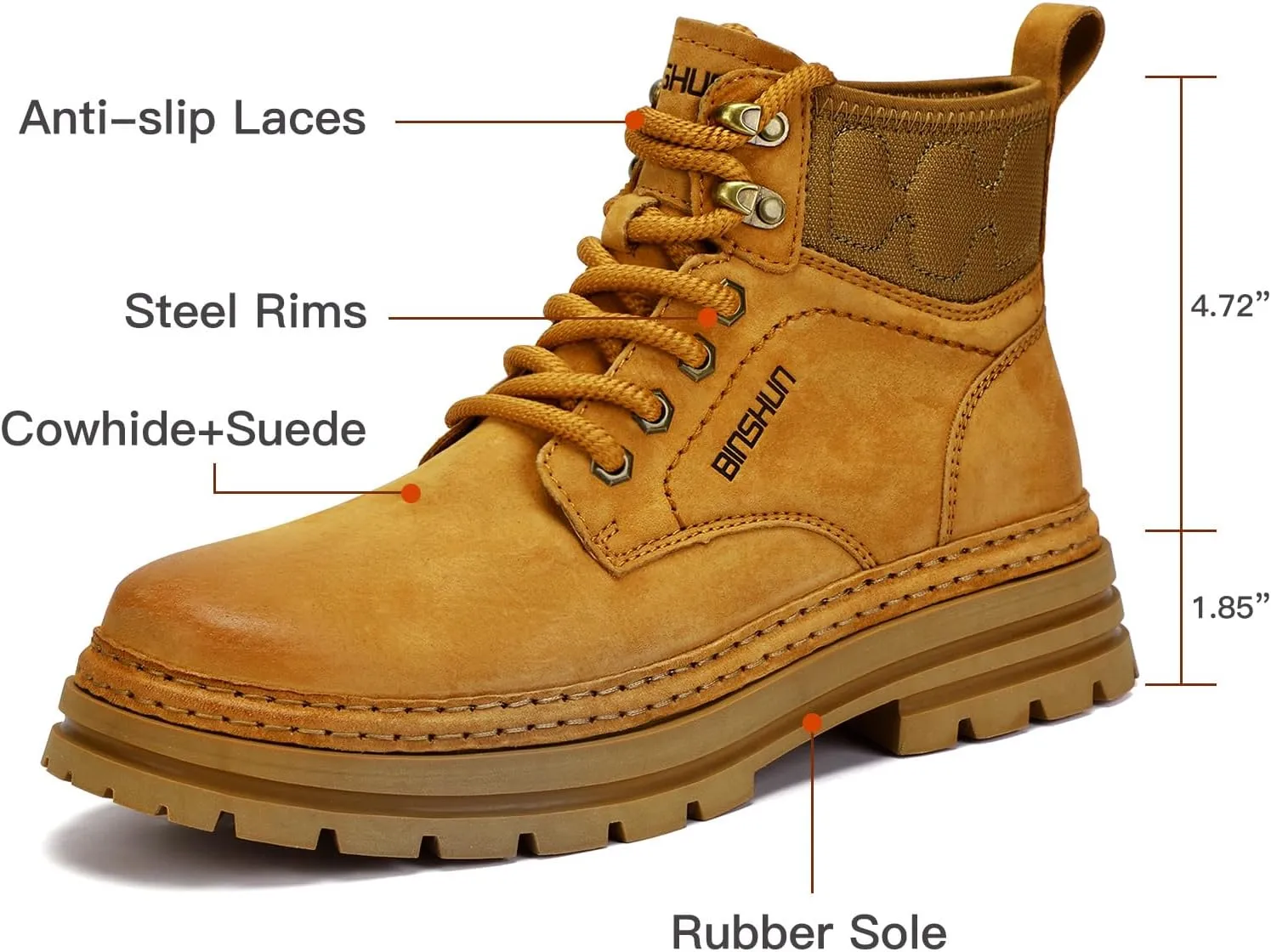 Work Boots Mens Womens Tactical Hiking Waterproof with Non Slip Comfortabe Outdoor Shoes