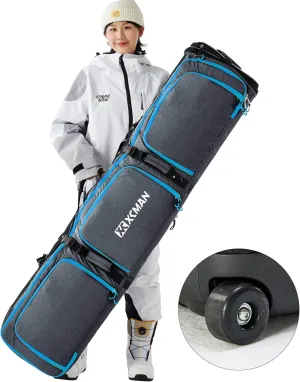 XCMAN Roller Snowboard Bag with Wheels Adjustable Length…
