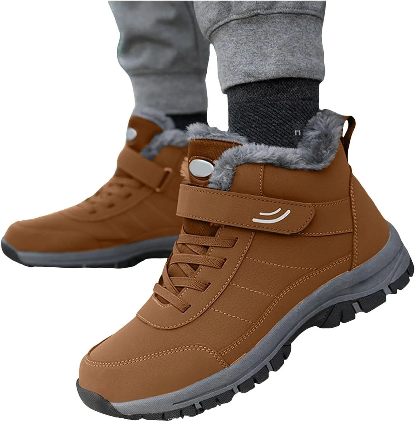 Yanzhenglip 2025 Winter Orthopedic Boots for Women Men,Warming Anti-Slip Sneakers,Cushioning Mountaineering Orthopedic Shoes