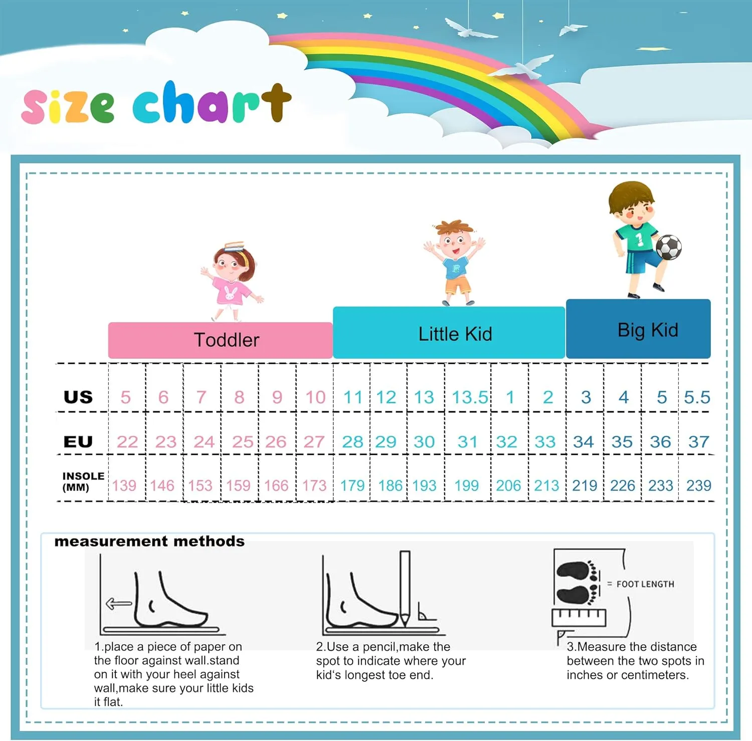 YHOON Boys Girls Sneakers Kids Sports Running Walking Shoes for Toddler/Little Kid/Big Kid