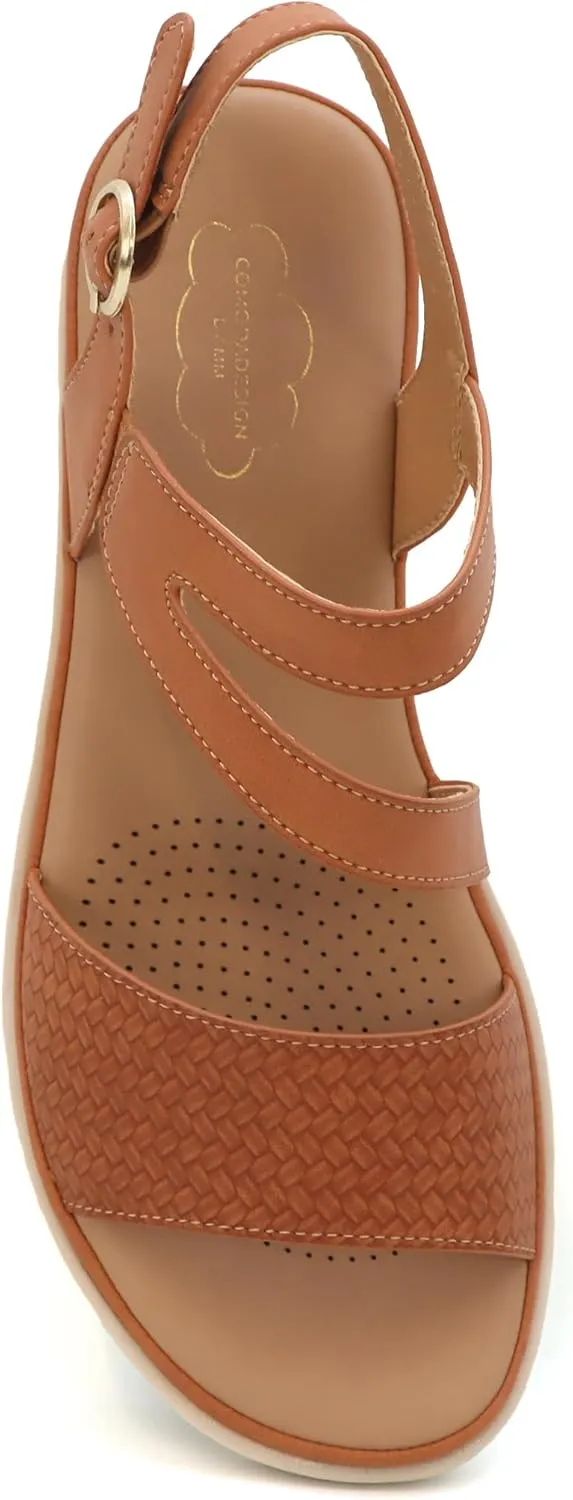 YOKI TUNSA-20 Women’s Comfort Strappy Wedge Sandals with Arch Support, Platform Sandals Women, Women's Sandals Dressy Comfortable, Summer Sandals