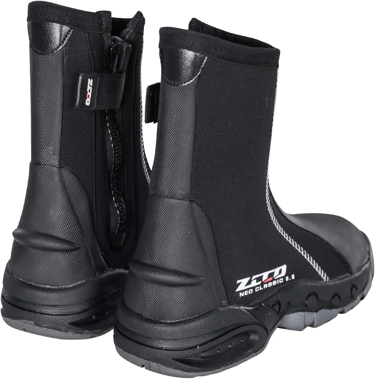 ZCCO 5mm Neoprene Diving Boots with Anti-Slip Rubber Sole, Scuba Snorkeling Boots, Ideal for Water Sports, Black