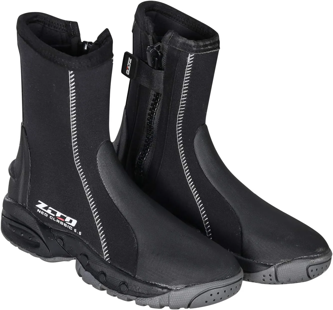 ZCCO 5mm Neoprene Diving Boots with Anti-Slip Rubber Sole, Scuba Snorkeling Boots, Ideal for Water Sports, Black