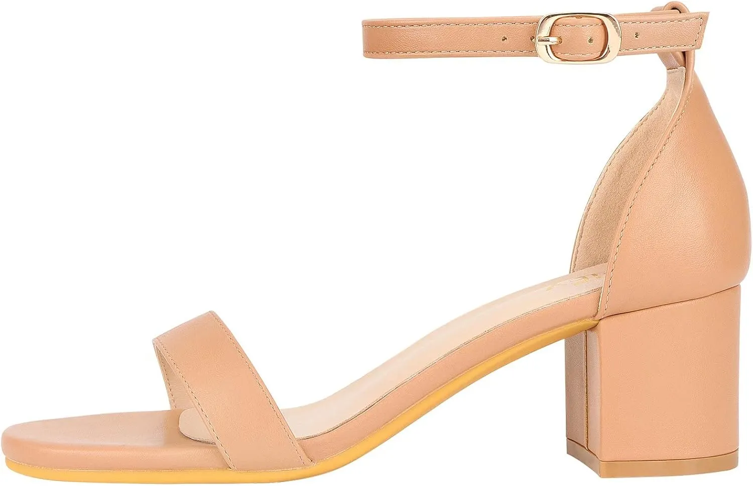 ZriEy Chunky Heels for Women Strappy Platform Sandals Open Toe Heeled Sandals Ankle Strap Adjustable Buckle Lucite Chunky High Heel Shoes